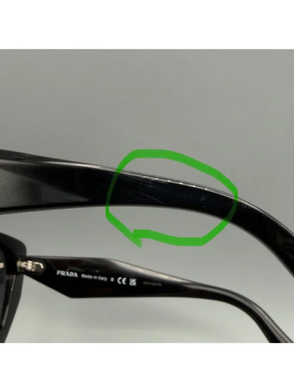 Prada PR 19ZS 1AB5S0 Sunglasses Black Dark Grey Lens 55 17 145 3N - Picture 7 of 13